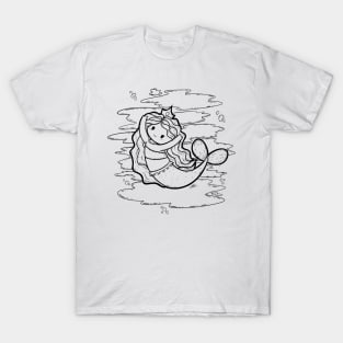 Cute Mermaid Illustration T-Shirt